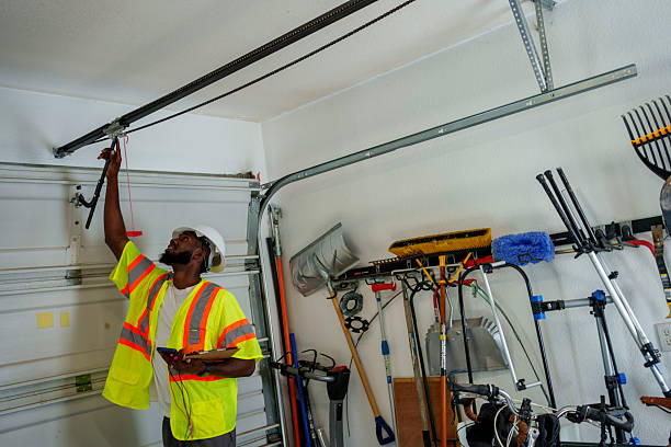 Professional Garage Door Panel Replacement technician working in Cedarhurst, NY